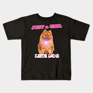 just a girl like dog doglover tshirt Kids T-Shirt